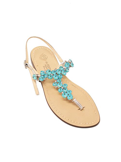 Sandali capri turchesi gioiello Da Costanzo | S3099AZZURRO